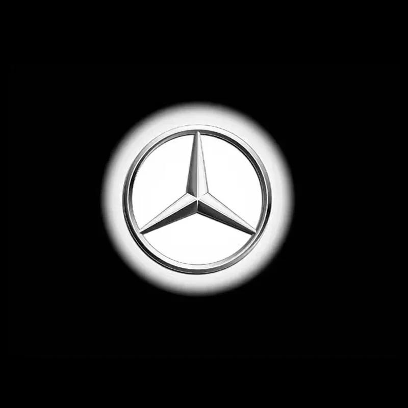 2/4ks LED světlo pro přivítání na dveřích auta Projektor loga Pro Mercedes Benz W212 W205 AMG ML W166 W176 W177 W213 W246 GLB GLC GLA GLS GLE