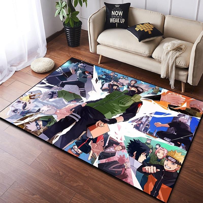  Naruto Anime Carpet Cloud Akatsuki Anime Rug for Boy's Gaming Room Decor Non Slip Style E-sports Swivel Chair Floor Mat