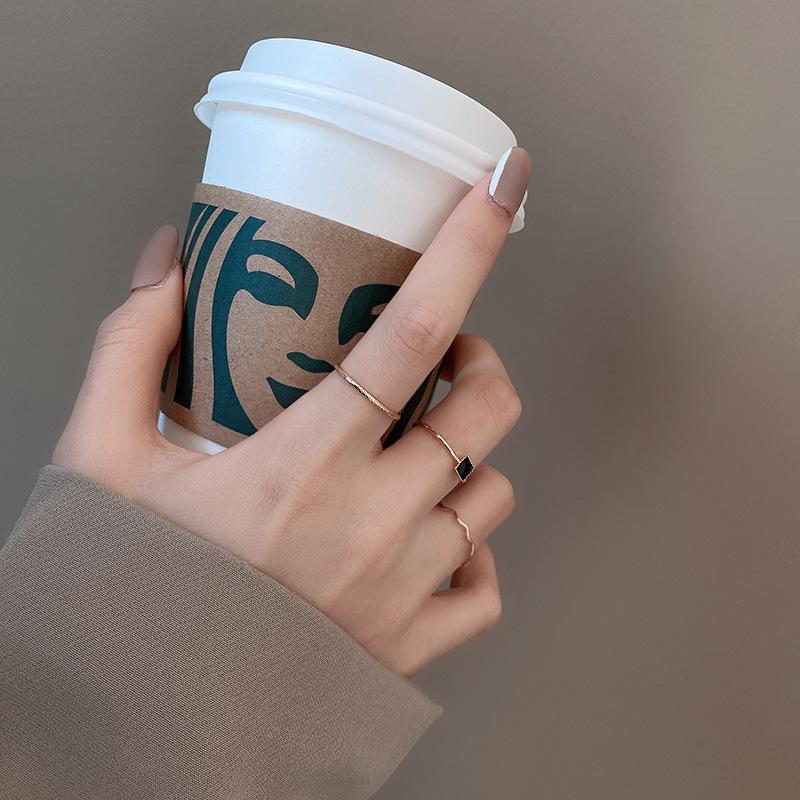 Trendy Minimalist Ring Set for Women: Adjustable Index & Joint Rings, Popular Fashion Statement.