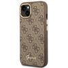 Étui pour iPhone 14 Plus Guess Rigide 4G Vintage Logo Doré Marron