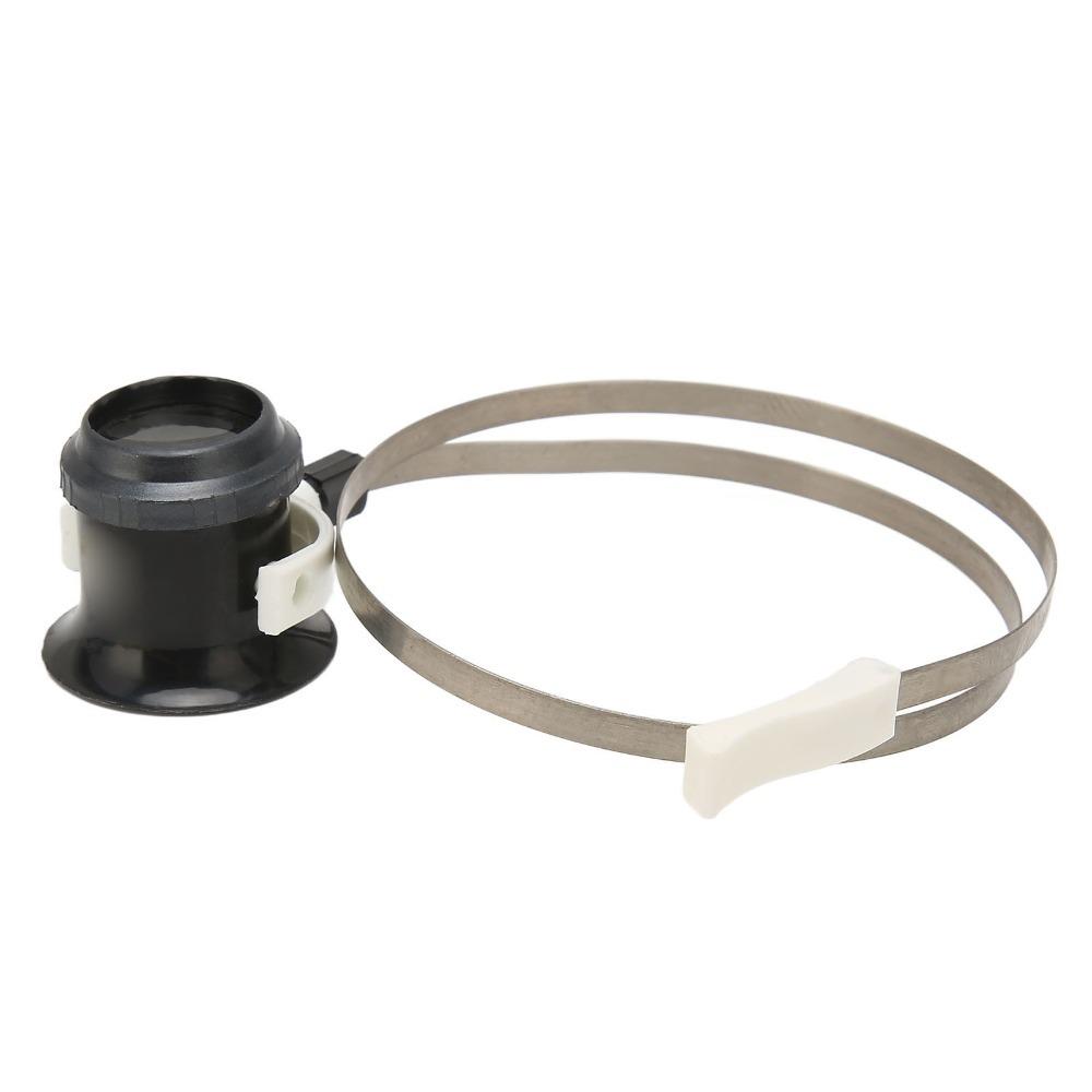 

Stainless Steel Ring Head Mounted Loupe Head Band Mount Watch Magnifying Glasses Jewelry Appraisal 4X