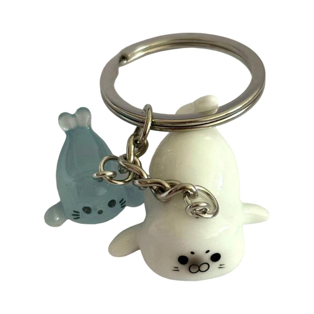 Portachiavi Cartoon Luminoso Versatile Per Borse Zaini E Accessori Personali Portachiavi Ciondolo Leoni Marini 3D