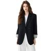 Women's Gray Suit Jacket - Autumn/Winter 2025 Casual Socialite Style with High Design Sense