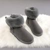 Autumn and Winter New Snow Boots Women's Medium Tube Thick Plush Waterproof Cotton Boots Rabbit Ear Cotton Boots Cross-border