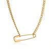 1 Creative Pin Necklace, Simple Collarbone Chain, Pendant Necklace
