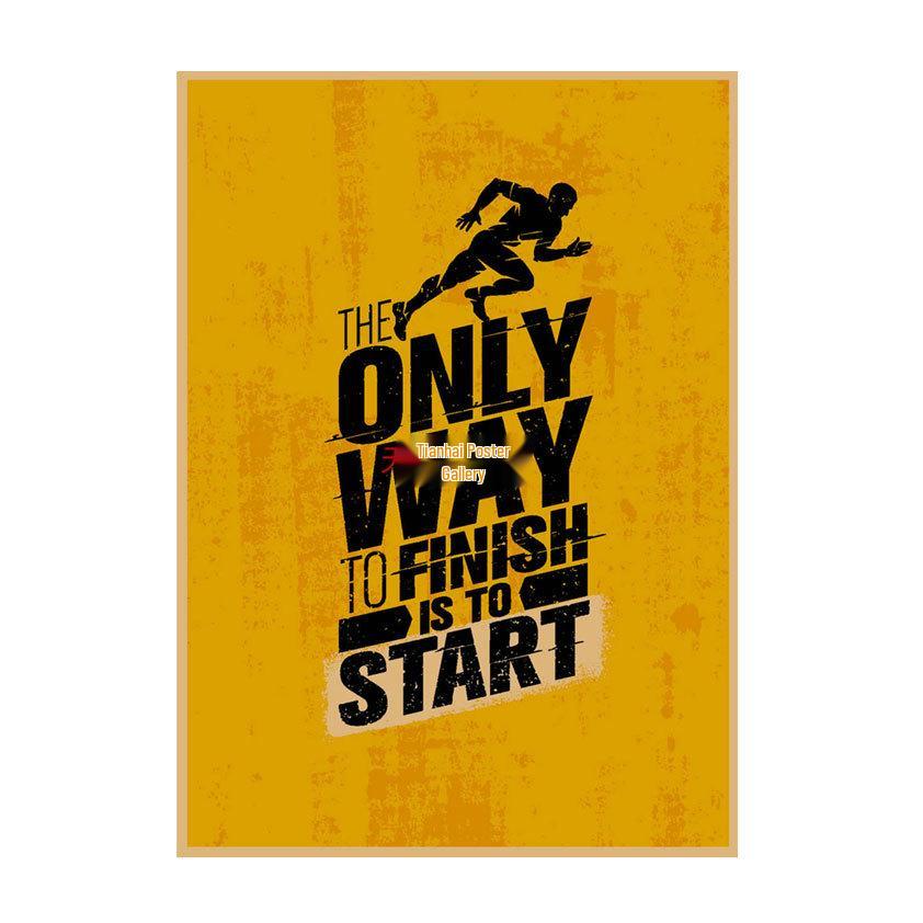 Industrial Style Motivational Gym Poster for Cafe, Bar, and Restaurant Decor