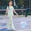 Moonkids Girls' Summer Quick-Dry Cooling Flared Pants Sports Set