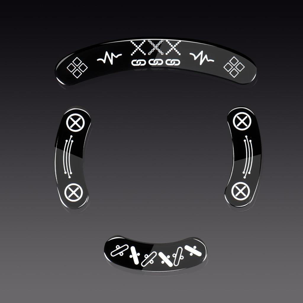 IMMOENUC Glass Mat Mouse Feet for G PRO 2 Pro Wireless GPW Wireless Durable and Low Friction LIGHTSPEED/G Mouse, (Black)