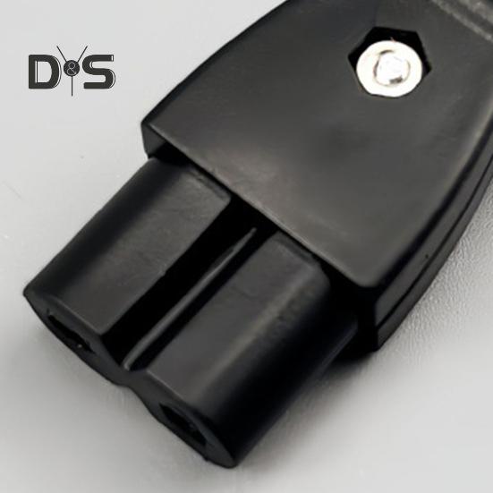 Presa di corrente a forma di 8 con spina maschio C8 rimovibile AC 250 V 2,5 A Facile installazione a parete o per elettrodomestici Presa per uso commerciale domestico