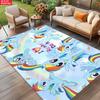 Cute Rainbow Pegasus Area Rug, Cloud Sky Theme Non-slip Floor Mat, Decorative Carpet for Kids Girls Bedroom, Washable Home Gift