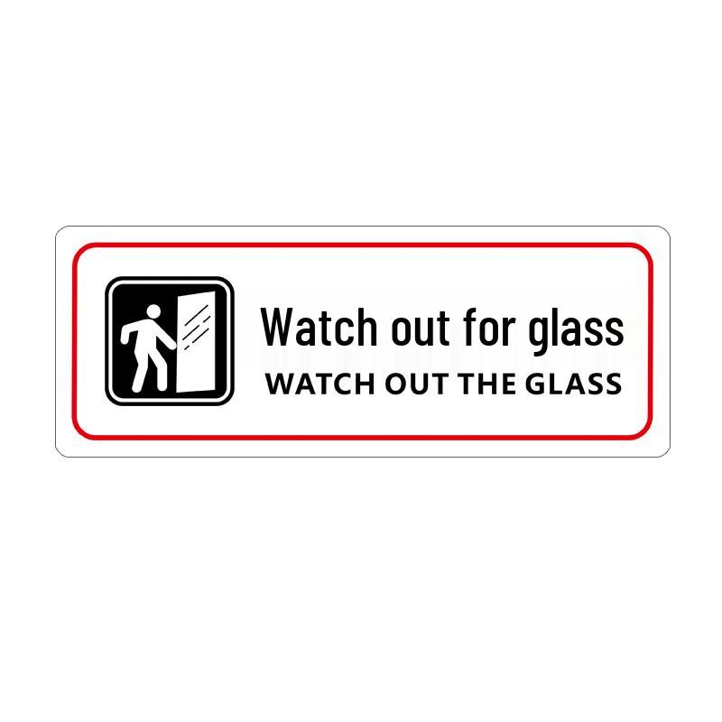 Anyi Transparent Glass Safety Warning Stickers One Size
