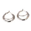 1 Pair Gold/Silver Hoop Earrings for Women, Chunky Triple Split Hoop Earrings, Multi Hoop Statement