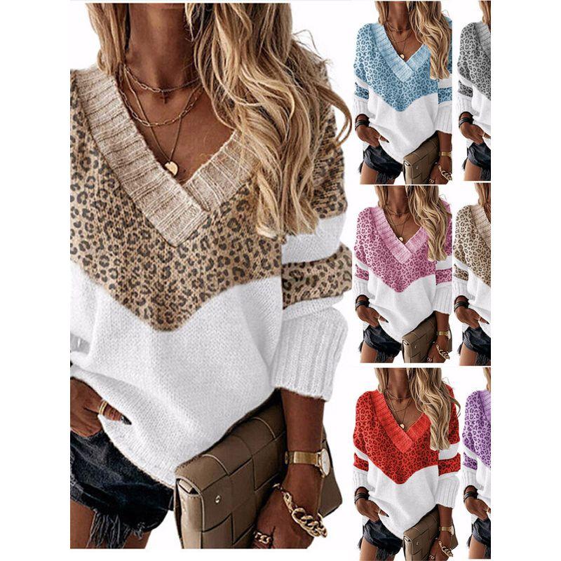 Solid Color Printed V-neck Long Sleeve Top Solid V-neck Long sleeve Top Women