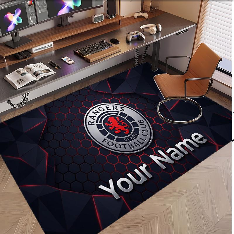 Personalized Crystal Velvet Carpet Rangers FC Pattern Non Slip Floor Rug