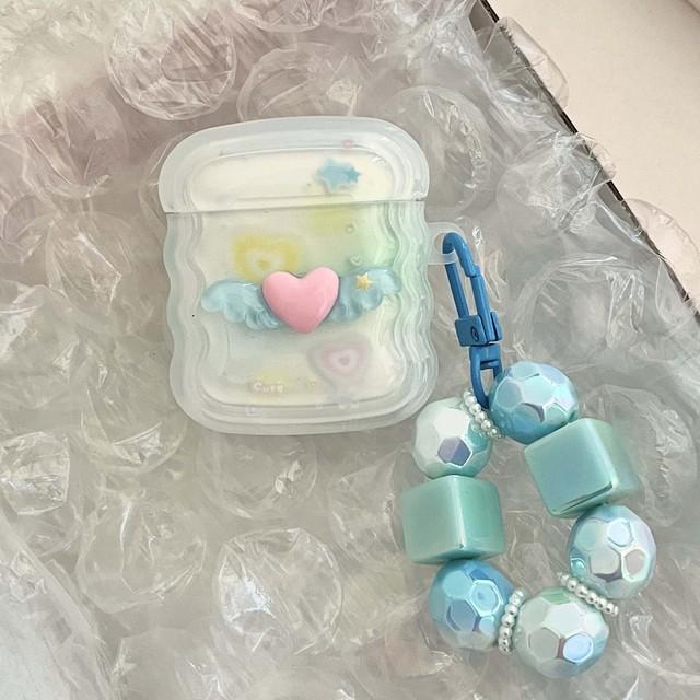 

Беспроводной Bluetooth Ангел 3d браслет милый чехол для наушников для Apple Airpods 1 2 Pro 2nd 3 мультфильм любовь блестящая гарнитура зарядное устройство For Airpods Pro