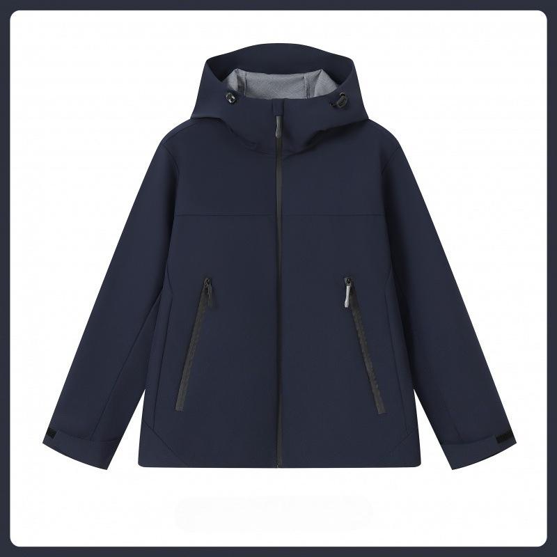 

Men s Jacket Hooded Autumn and Winter Outdoor Windproof Waterproof Jacket Couple Style Color-blocking Trendy and Versatile 4XL