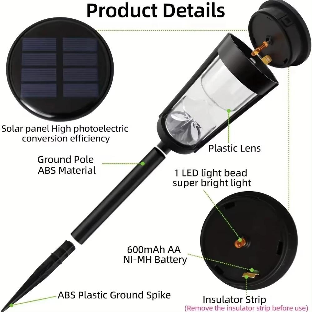 4000mAh Solar-Sanduhr-Rasenlampe IP65 Wasserdichter Garten Blinkendes LED-Landschaftslicht für die Beleuchtung der Außenterrasse Erdungssteckerlampe