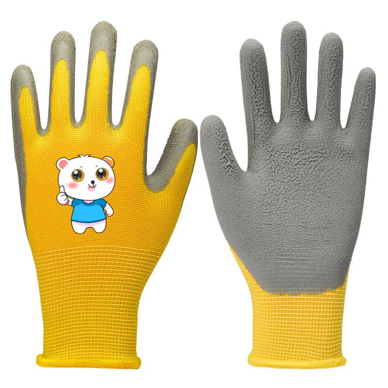 Luvas de Látex Antiderrapantes para Crianças para Camping, Jardinagem e Cabo de Guerra