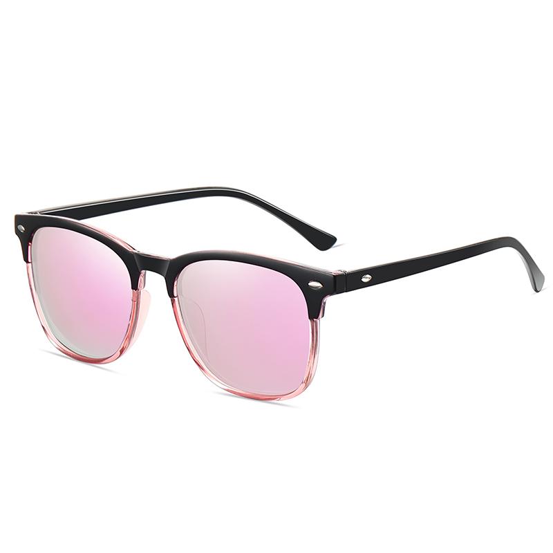 Big Frame Anti-Glare Square Myopia Sunglasses Women Men Outdoors Sport Red Coating Lens Nearsighted Sunglasses -0.5 -0.75 To -6