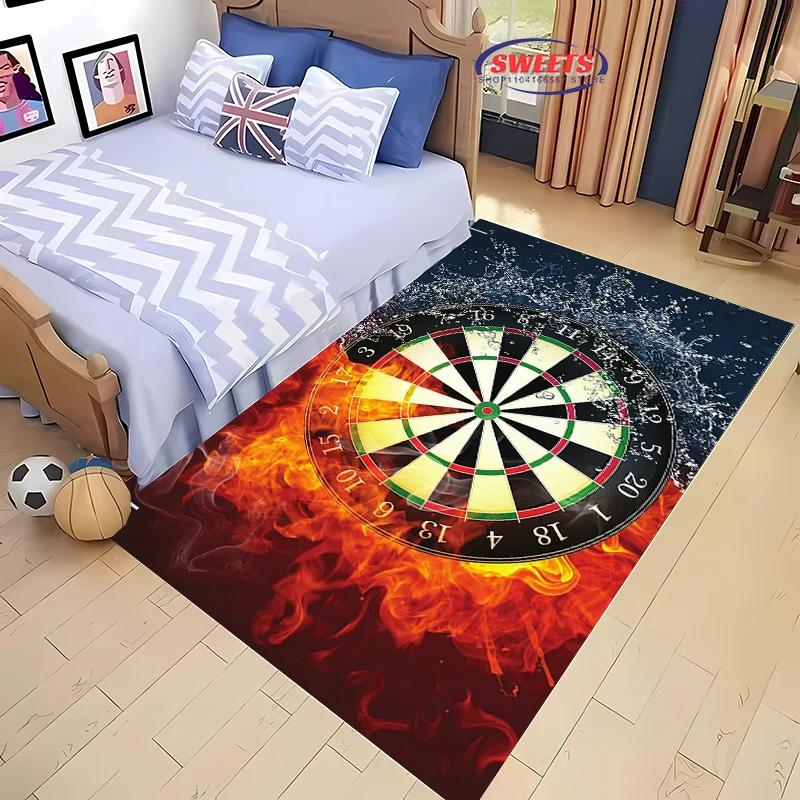 3D HD Dart Target Print Carpet! Bedroom Living Room Office Non-Slip Four Seasons Available Rug Multi-Sizes Non-Slip Fast Arrival
