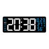 Modern Digital Wall Clock With Led Display And Temperature Humidity For Living Room And Office