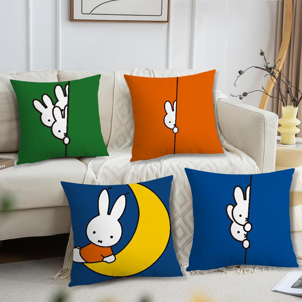 Kawaii MMiffy cushion cover For Pillow Printing Sofa Decoration Home Car Room Coffee Shop Office Nordic Simplicity