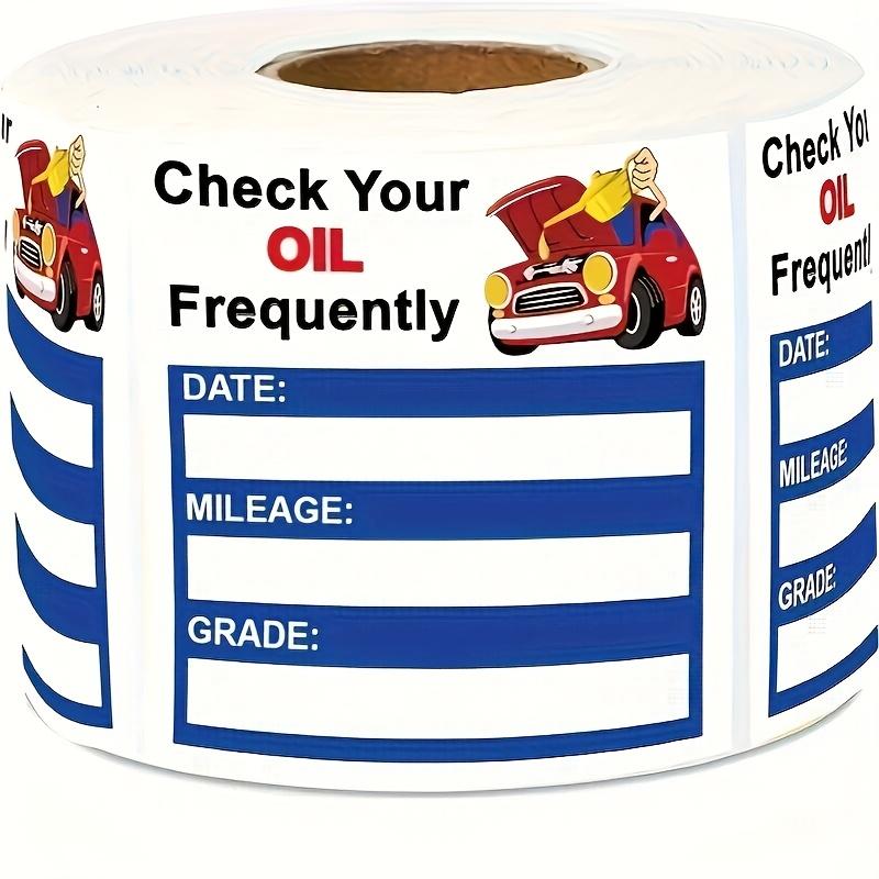 Removable Waterproof Oil Change Reminder Stickers, Transparent Maintenance Labels, Suitable for Windshield, Oil-Proof and Handwritten