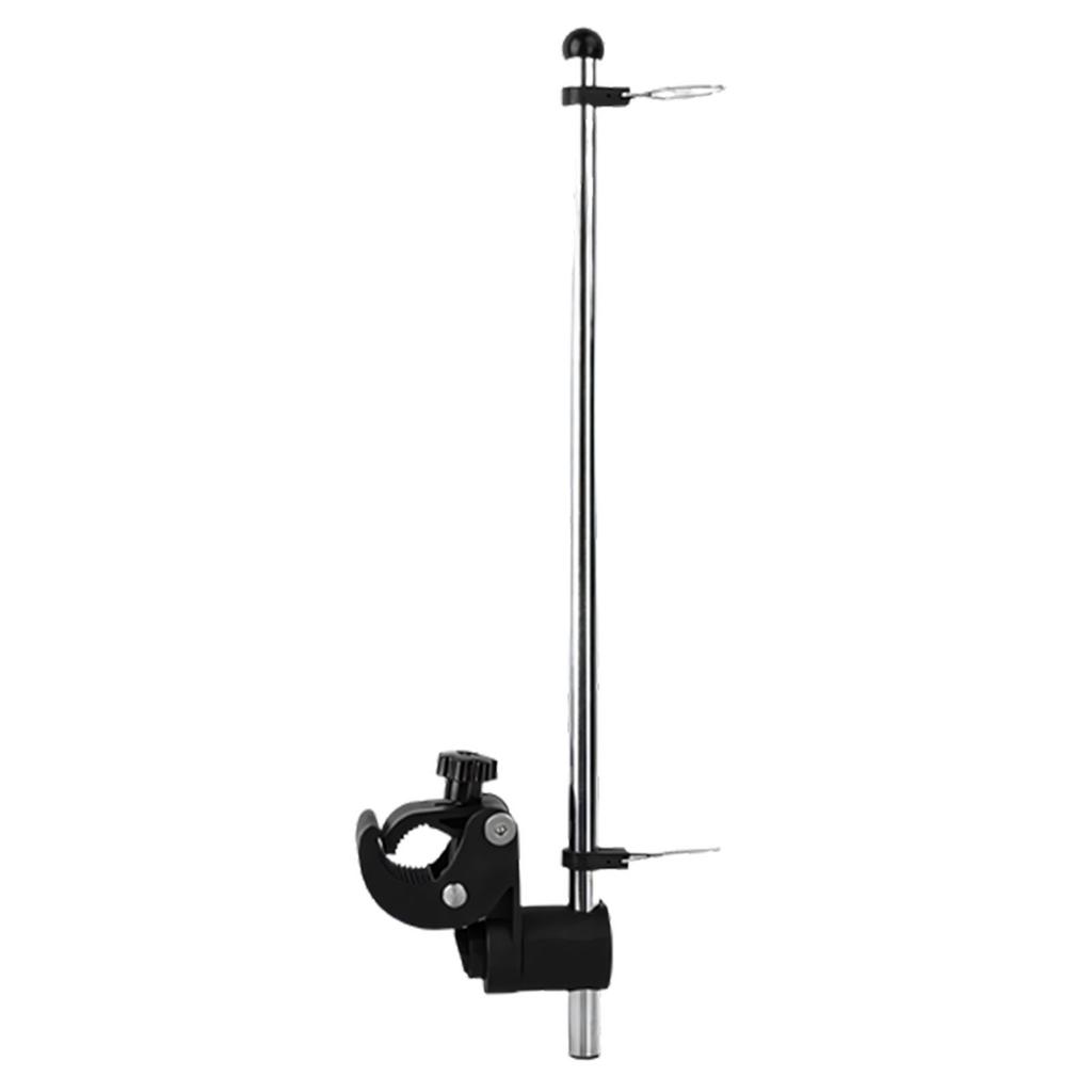 Stainless Steel Yacht Marine Rail Mount Flagpole With Detachable Base And Height Adjustment For Smooth Sailing