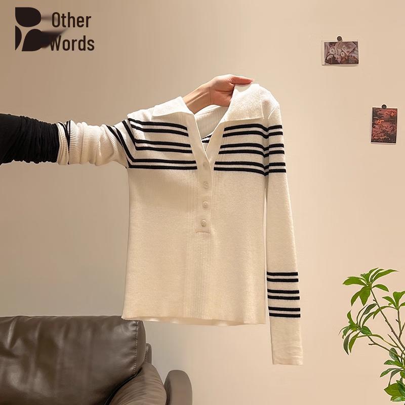 

Женский вязаный топ с длинным рукавом, на молнии до половины, в полоску, с цветовыми блоками One Size