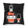 Single Barrel Bourbon Whiskey Pillowcase Polyester Linen Velvet Printed Zip Decor Home Cushion Case