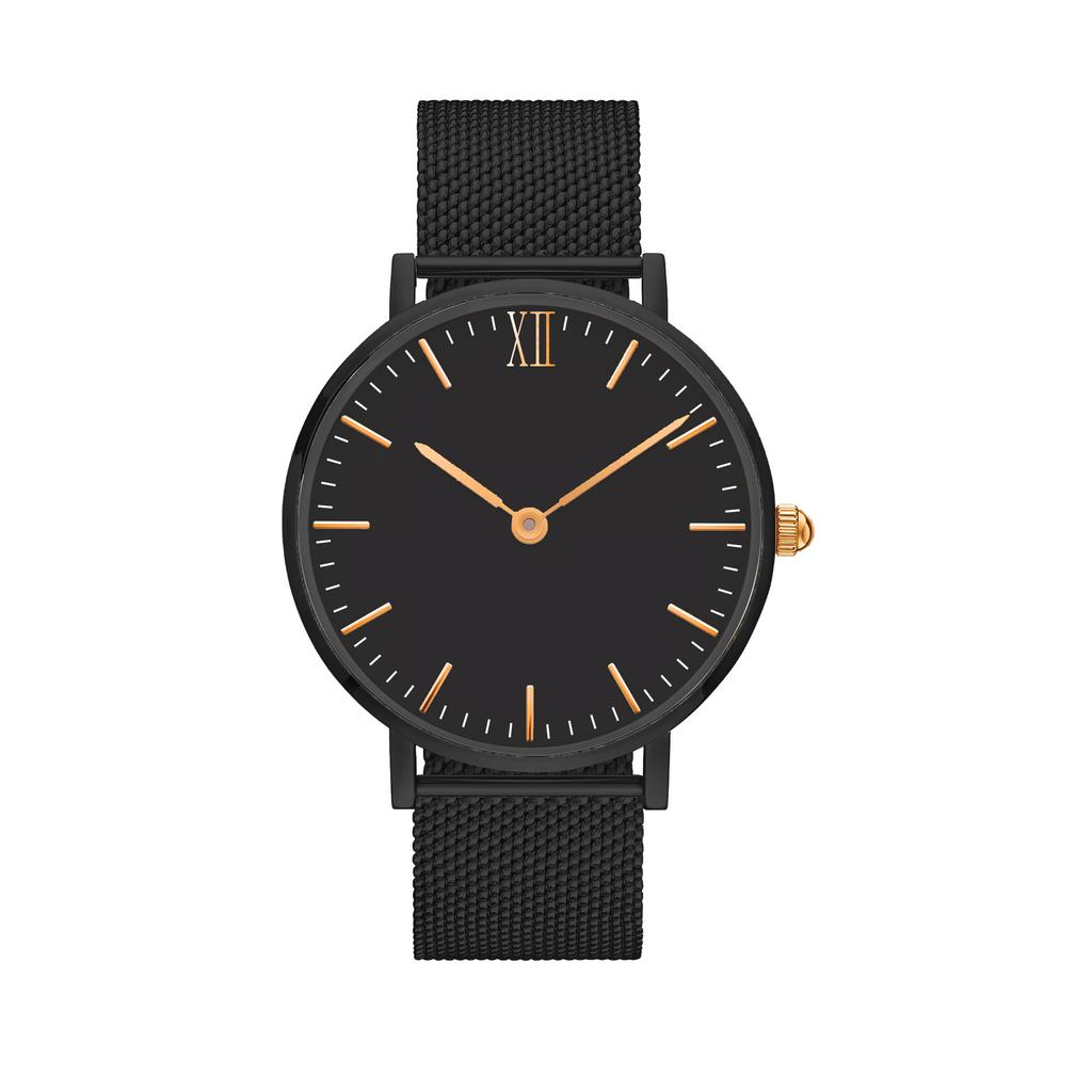 Waterproof Movement Steel Chain Watch Light Luxury Niche Minimalist Wind Steel Mesh Belt Slim Watch Lady