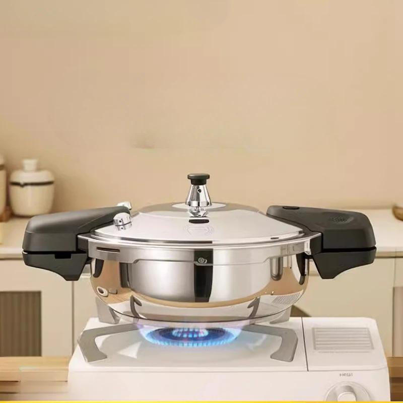 304 Edelstahl Schnellkochtopf Mini-Drucktopf Outdoor Schnellkochtopf für Induktions-Keramikherd Gasheizung