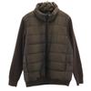 BLACK LABEL CRESTBRIDGE Padded Switching Knit Jacket LL Brown Women Used