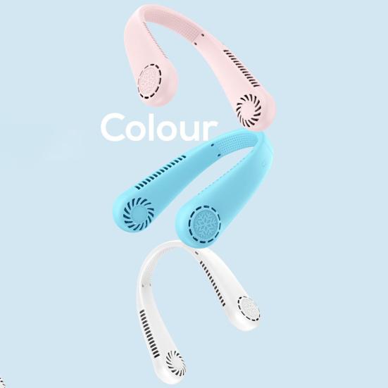 Neck Fan, Lightweight Bladeless Hanging Portable Fan, Hands Free Fan 3 Speed Adjustable Design, Long Battery Life Personal