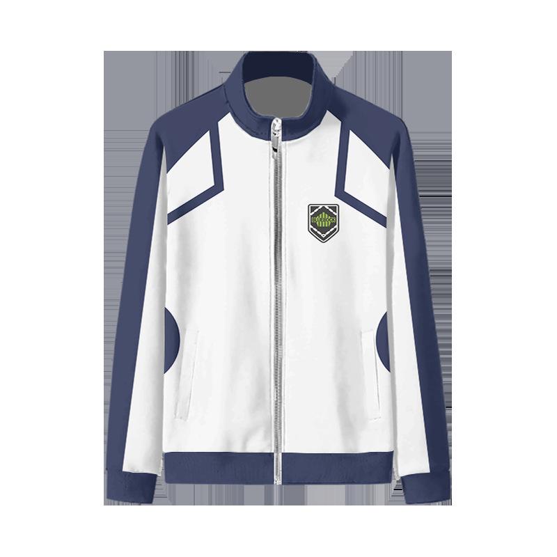 Men's Blue Lock 3D Print Zipper Jacket - European & American Cosplay Long Sleeve Outerwear