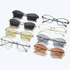 Fashion Fan-Shaped Sunglasses Women'S Metal Frame Glasses Vintage Brand Square Men'S Sunglasses Driving Visor Women'S Glasses