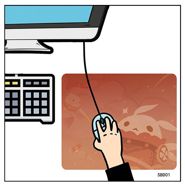 Mouse Pads Computer Pad Mousepad Cute Kawaii Gaming Accessories Carpet Gamer Varmilo Anime Genshin Impact Table Mat Desk Small