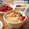 OLOEY 1250ML Sugarcane Pulp Disposable Bowls with Lids