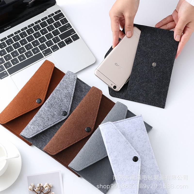 Felt Cell Phone Pouch – Flannel Case & Gift Envelope
