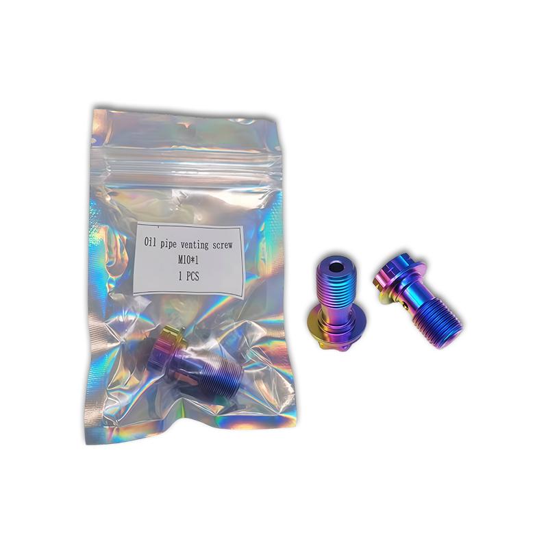 M10x1 Motorcycle single hole oil pipe exhaust screw brake hydraulic clutch oil circuit precise exhaust leak proof bolt 1pcs M10X1