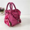 Satin Silk Rose Flower Handbag Ruffle Small Purse Wallet Hanfu Flower Drawstrings Bag  Ladies/Girls