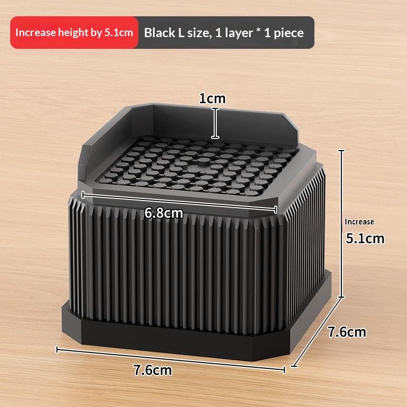 Adjustable Bed Lifter Professional Heavy Duty Square Furniture Foot Pad Non Slip Design for Couch Table and Desk