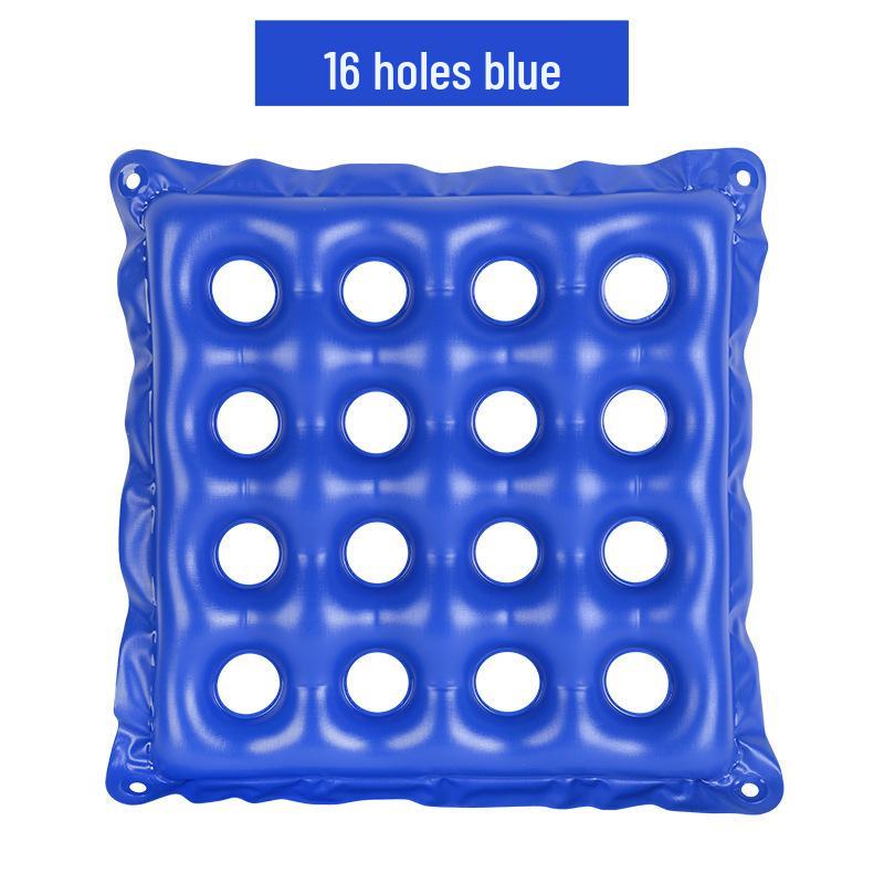 Inflatable Round Seat Cushion, Anti-Bedsore PVC Air Cushion, Light Blue