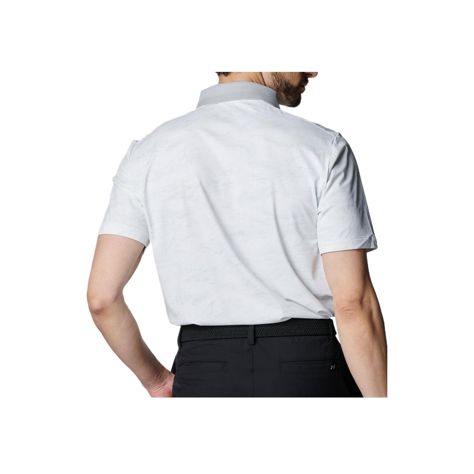 

Under Armour Drive Chill Серия Iso-Chill Принт Удобная Модная Простая Универсальная Футболка-поло с коротким рукавом Мужские топы Белый Серый 1389597-100 XL