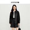 JOY SPEAKER 2025 Versatile Loose Fit PU Leather Jacket