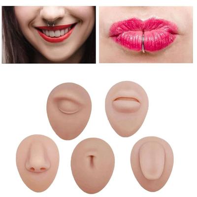 Display Silicone Face Model Piercing Jewelry Tool Tattoo Puncture Practice Simulation  Body Part