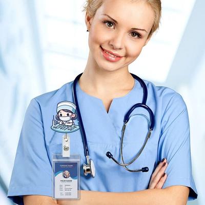 Retractable Nurse Badge Holder Lanyard Name Tag Holder Nursing ID Badge Holder  ID Card Decoration