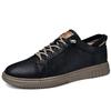 Couple Board Shoes Spring and Summer Low-top Lace-up Hollow Breathable Cowhide Surface Casual Shoes Large Size Leather Shoes Driving Shoes