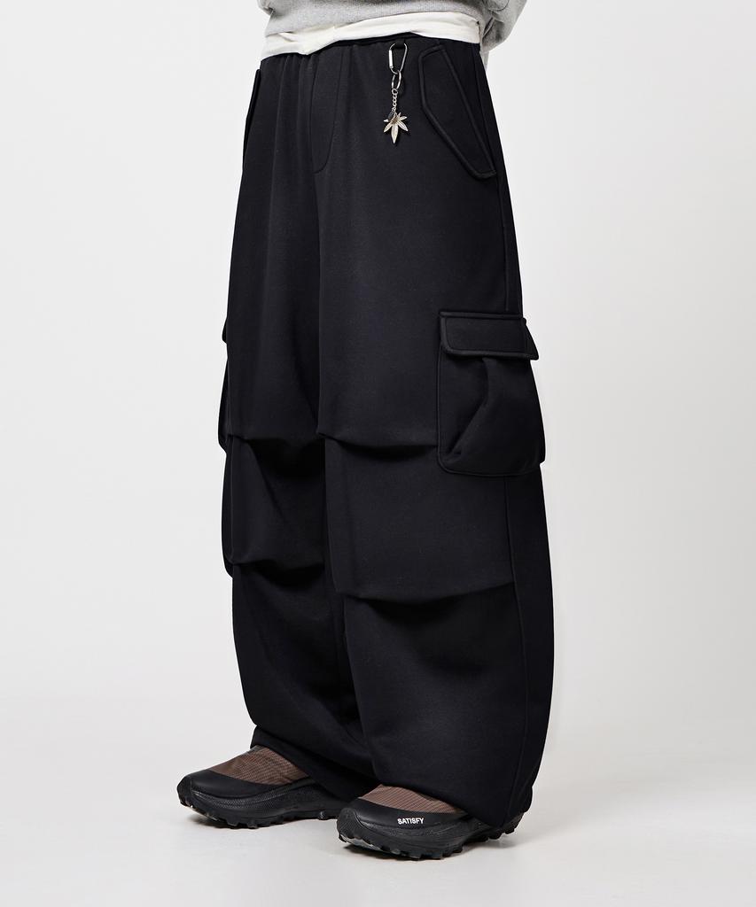 Dimiteulibeullaeg M65 Parachute Curved Pants_Sweat Black