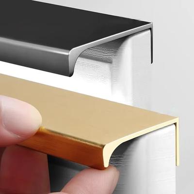Aluminiumlegierung Schrankgriffe Langer Streifen Langlebige Schubladengriffe Modernes Design Unsichtbare Montage Küchengriffe Kleiderschrank Schublade